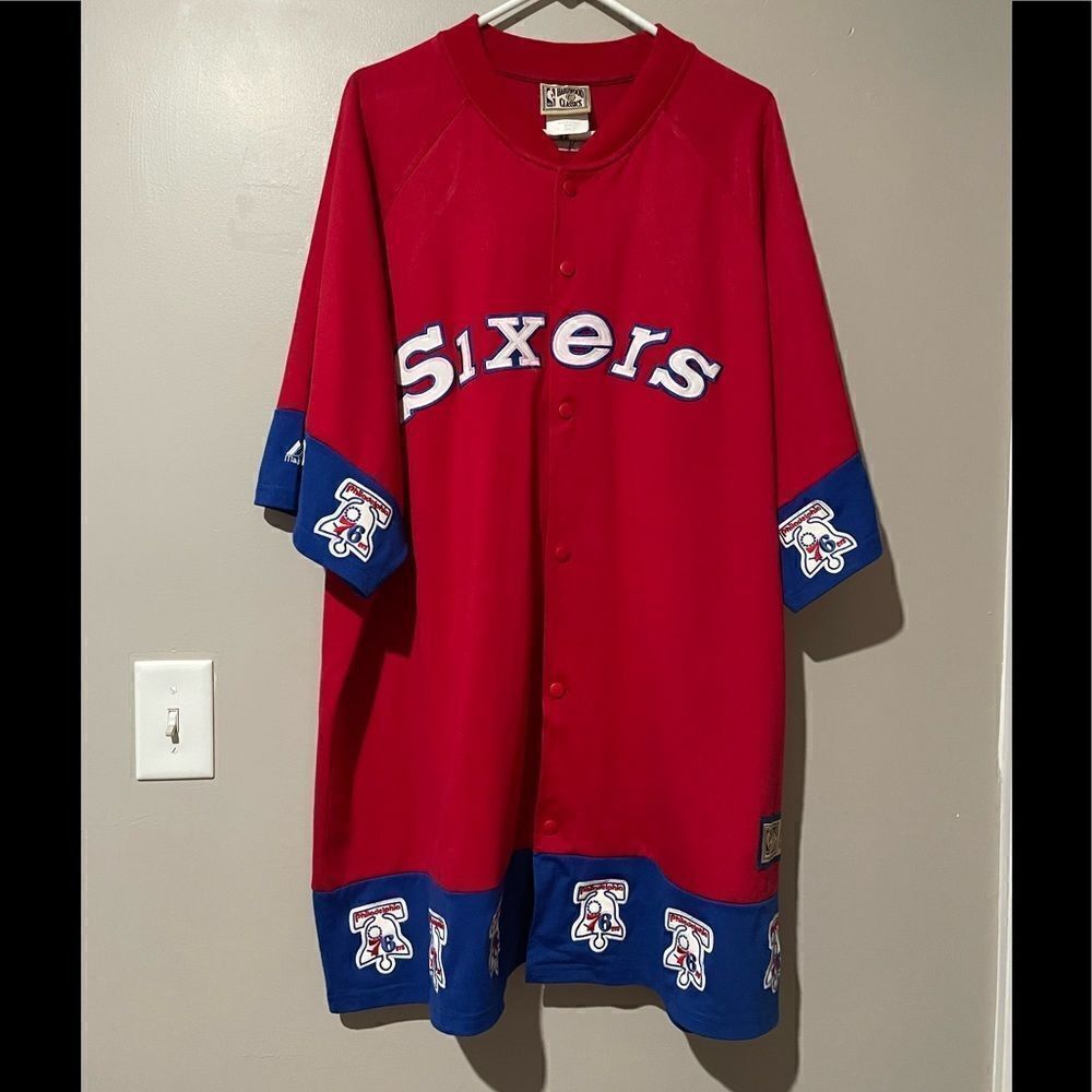 VINTAGE Majestic 76ers Hardwood Classic jersey